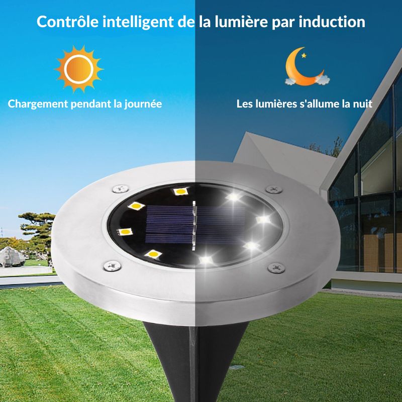 Lampes de jardin solaires LED sans fil Deluxe - Créez l'atmosphère parfaite dans votre jardin !