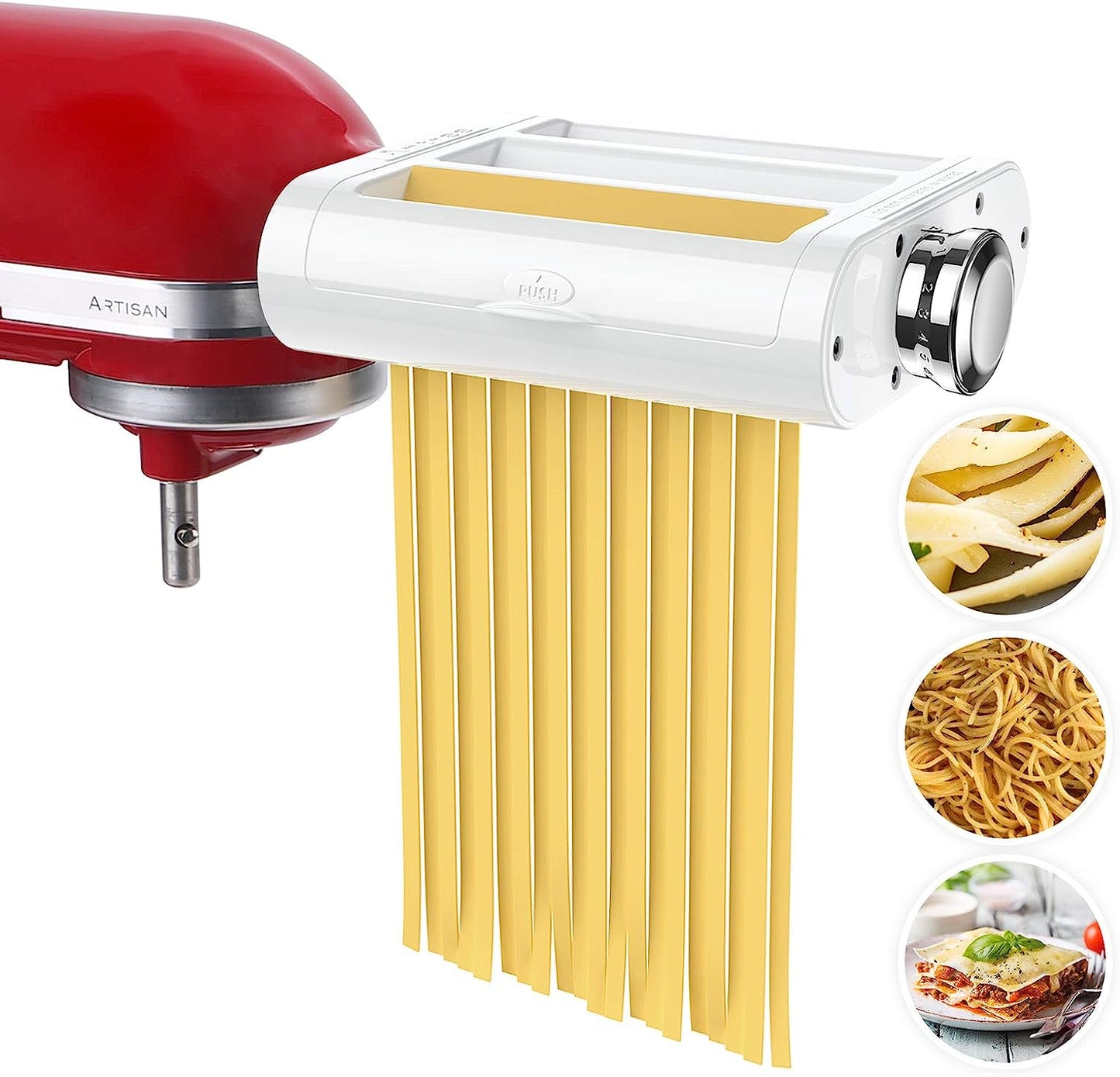 Pasta Maker Attachment 3 in 1 Set for KitchenAid Stand Mixers