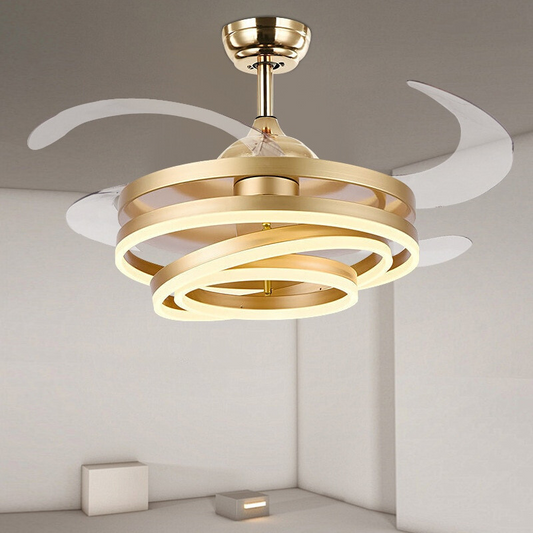 Celestina - Modern Ceiling Fan Chandelier with Led Light