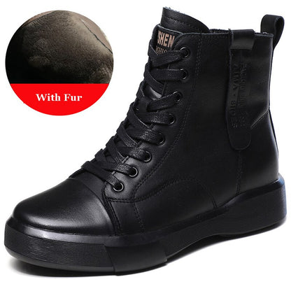 Winter Leather Ankle Boots