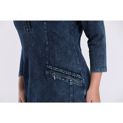 Elastic Slim Fit Denim Dress