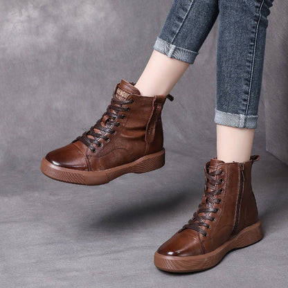 Winter Leather Ankle Boots