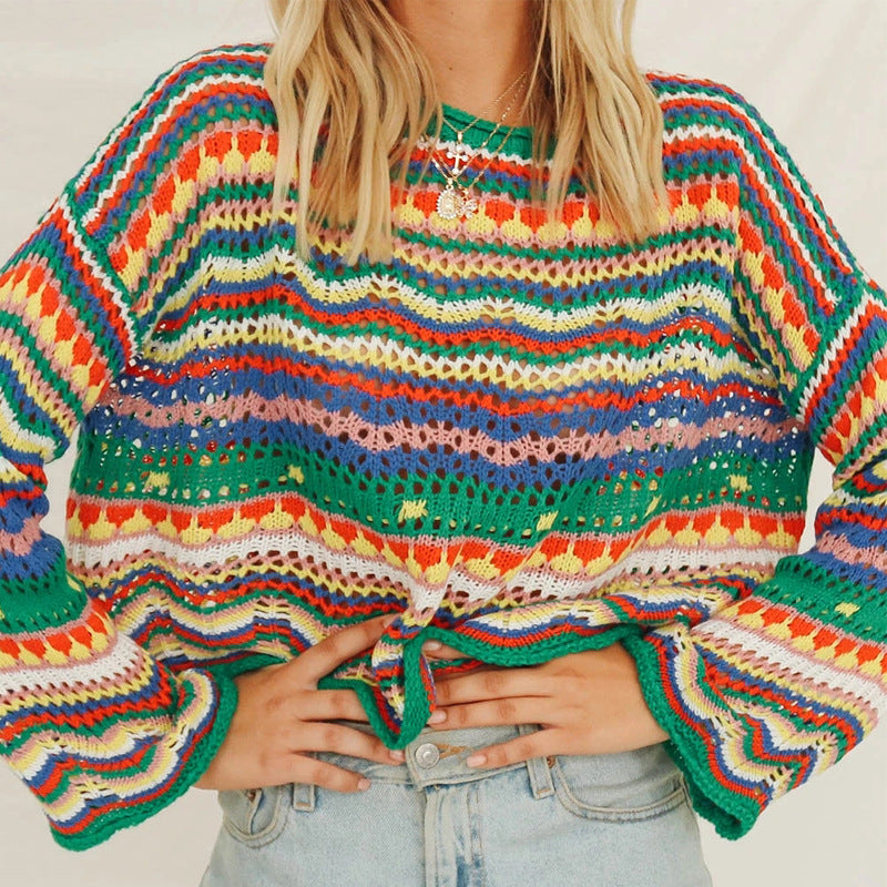 Color Me Wild Multicolored Knit Sweater