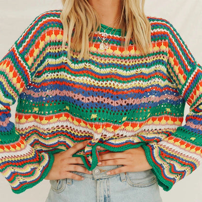 Color Me Wild Multicolored Knit Sweater