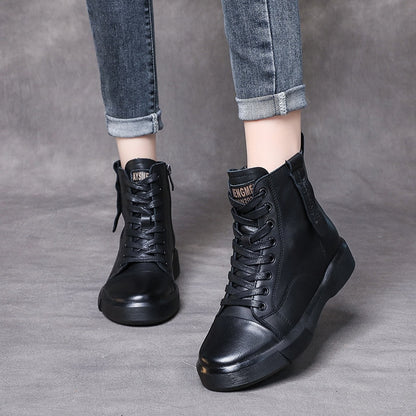 Winter Leather Ankle Boots