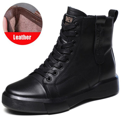 Winter Leather Ankle Boots