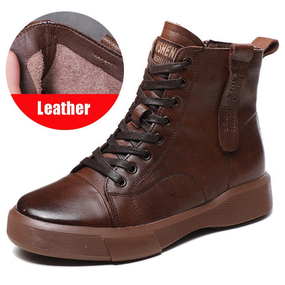 Winter Leather Ankle Boots