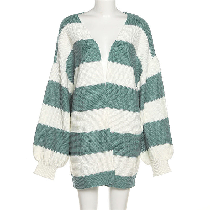 Still the One Stripe Pattern Cardigan