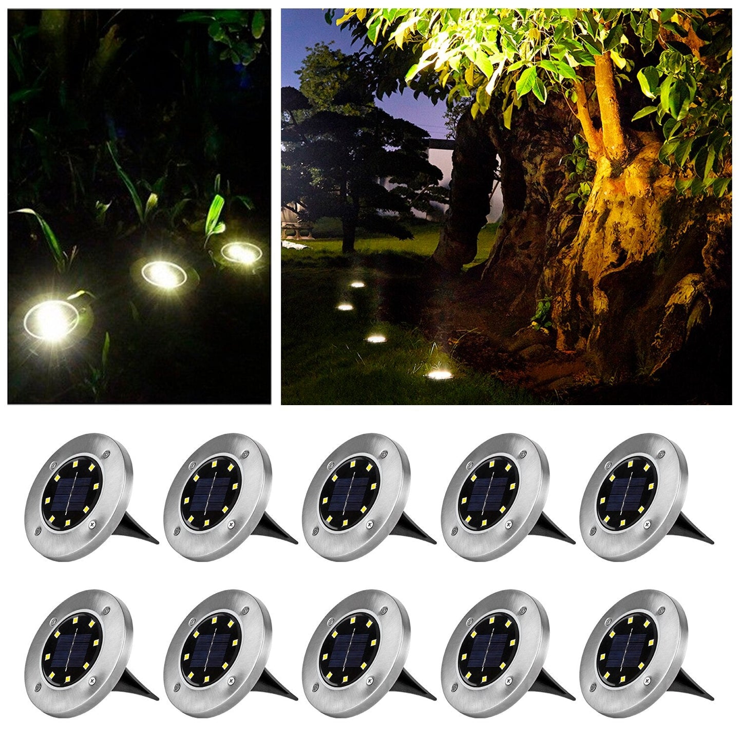 Lampes de jardin solaires LED sans fil Deluxe - Créez l'atmosphère parfaite dans votre jardin !