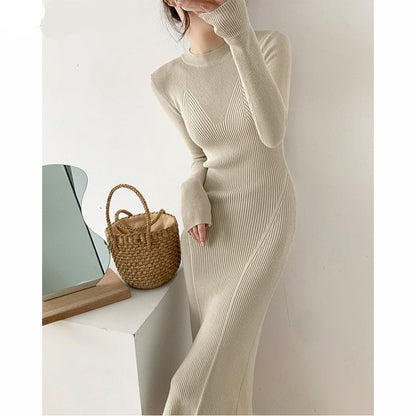 O-neck Slim Sweaters Bodycon Dress