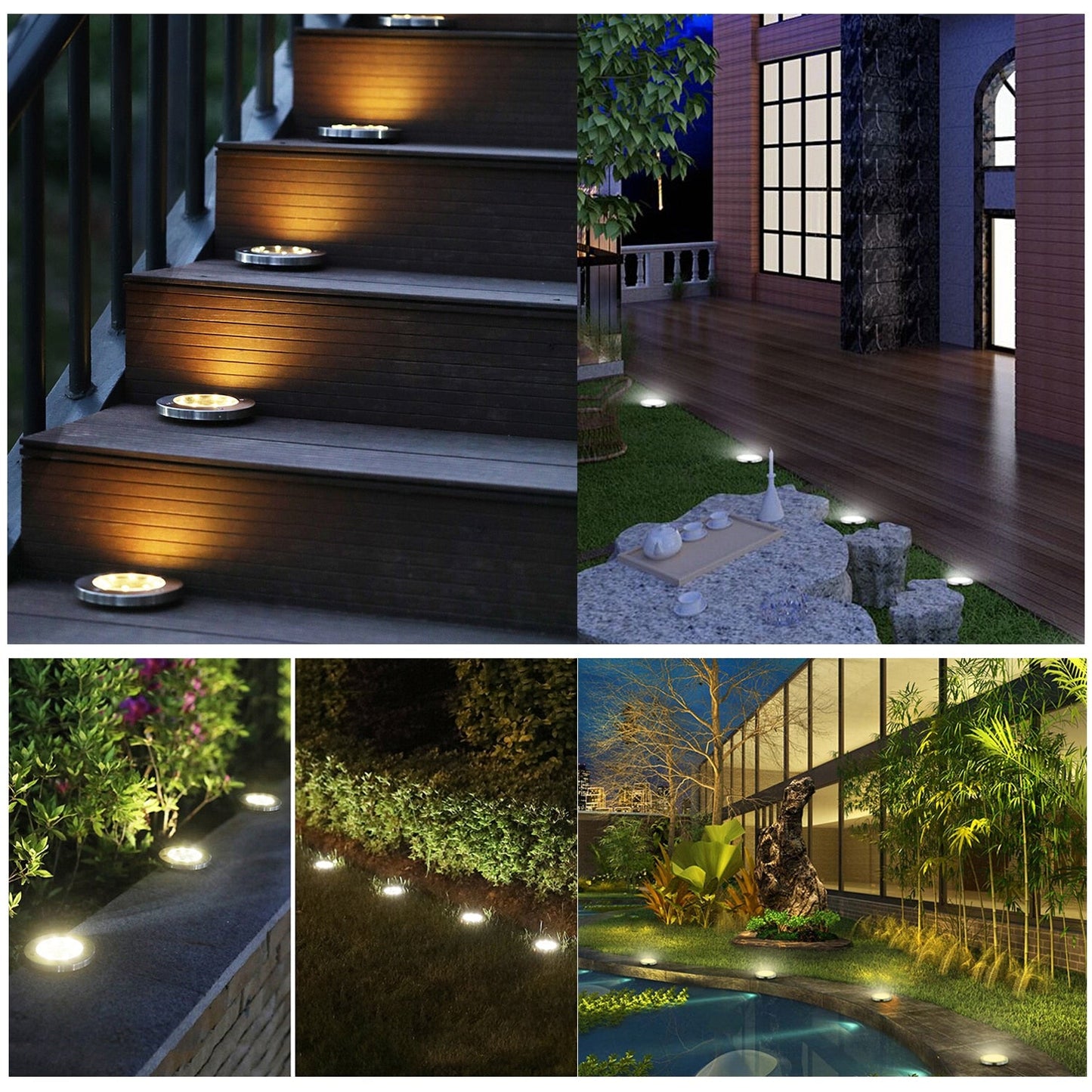 Lampes de jardin solaires LED sans fil Deluxe - Créez l'atmosphère parfaite dans votre jardin !