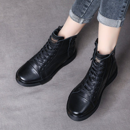 Winter Leather Ankle Boots