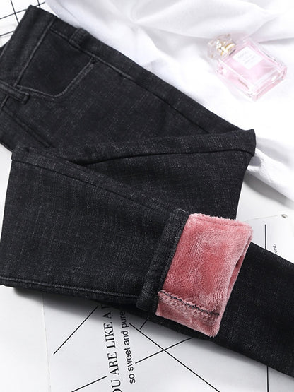 Women's Casual Velvet Jeans