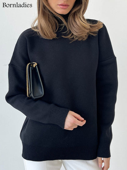 Oversized Women Turtleneck Sweater