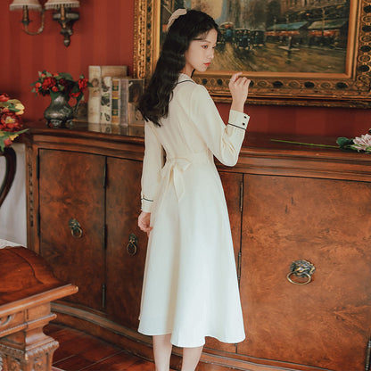 Vintage Long Sleeve Midi Dress