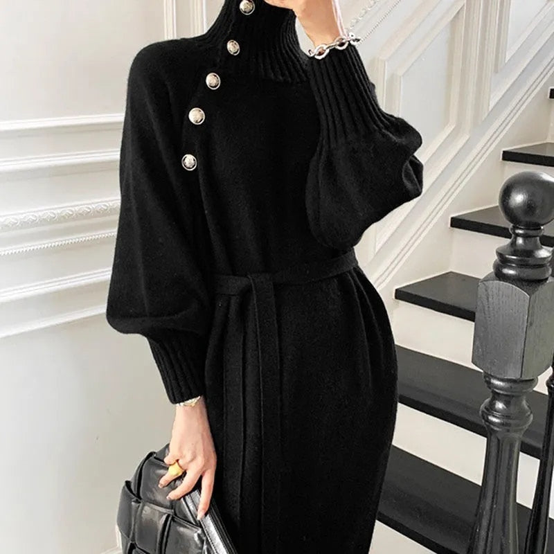 Luxury Turtle Long Knitted Dress