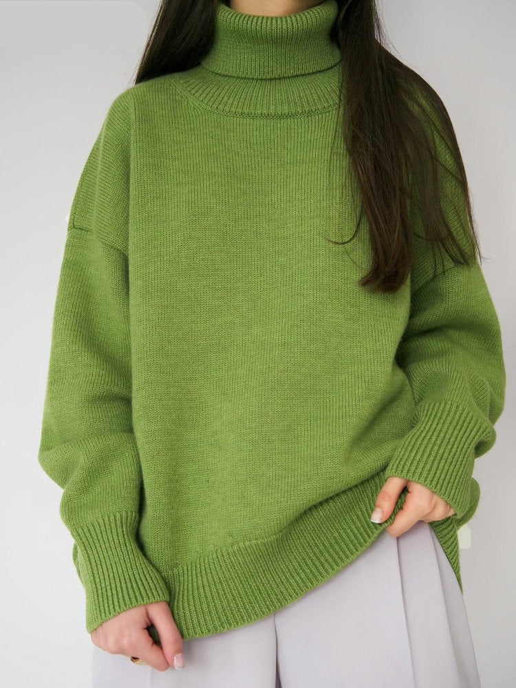 Oversized Women Turtleneck Sweater