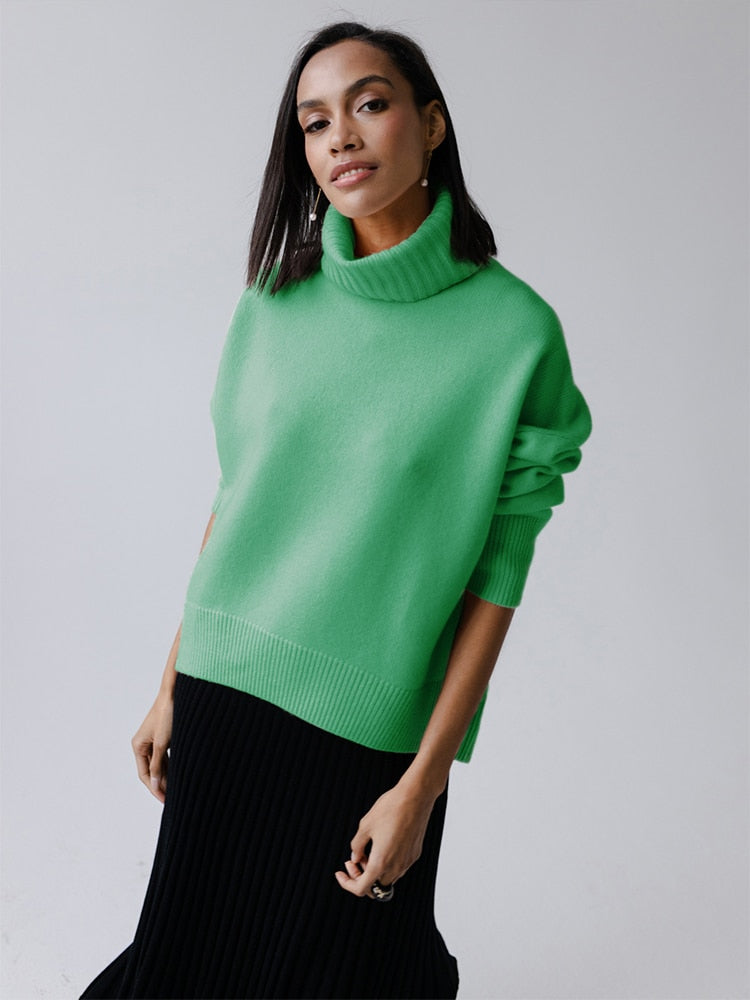 Knitted O-neck Loose Pullovers