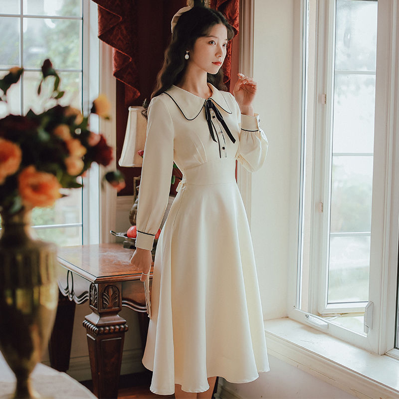Vintage Long Sleeve Midi Dress
