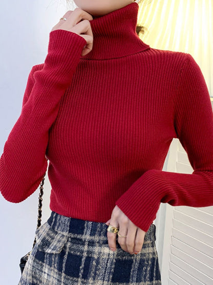 Women's Long Sleeve Pullover Turtleneck Sweater