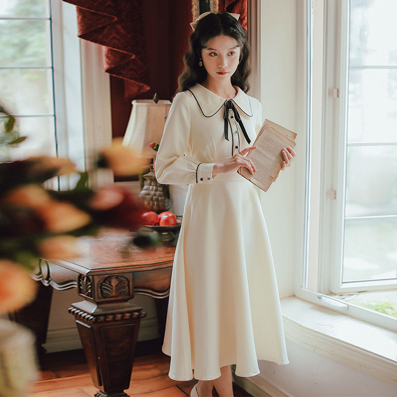 Vintage Long Sleeve Midi Dress