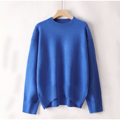 Knitted O-neck Loose Pullovers