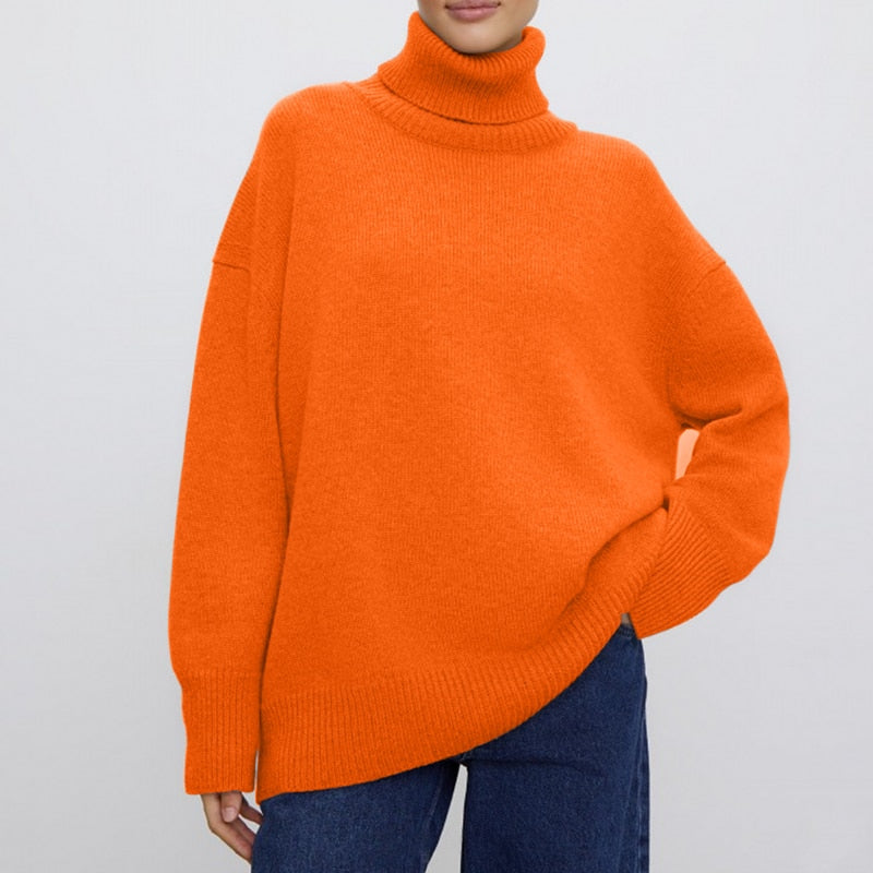 Cashmere Elegant Turtle Neck Women Sweater