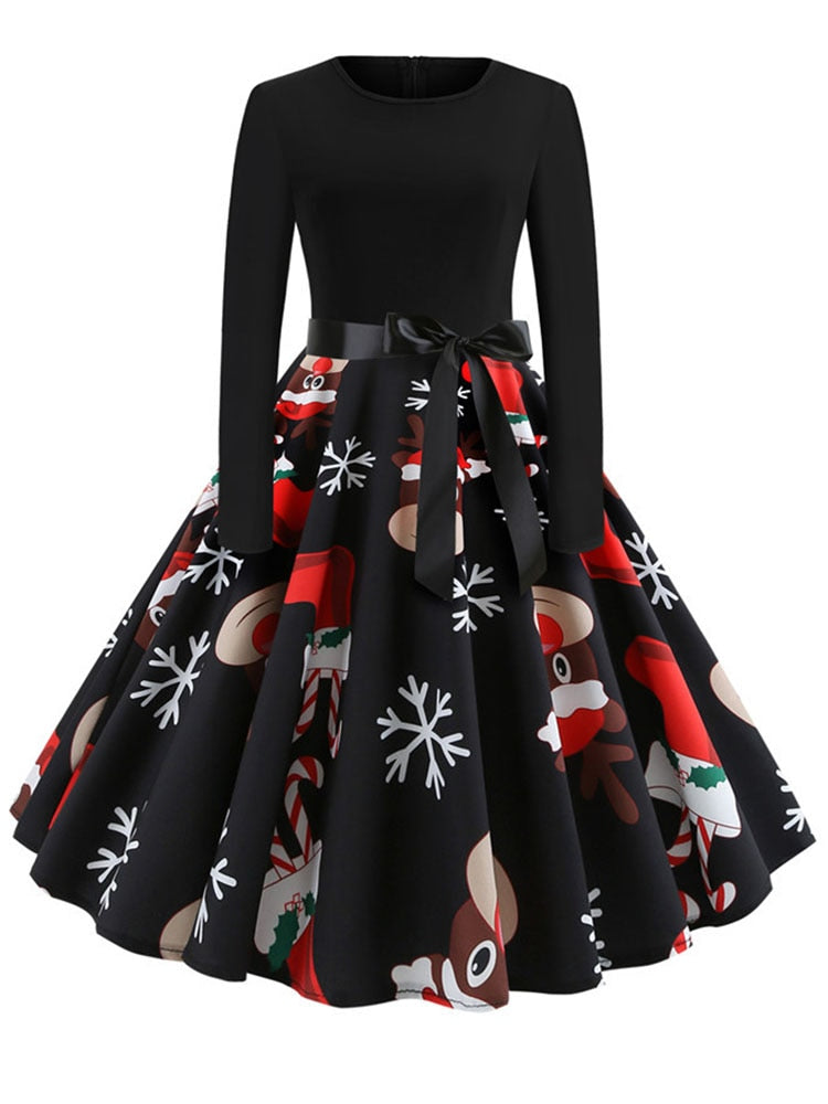 Christmas Robe Swing Pinup Elegant Party Dress