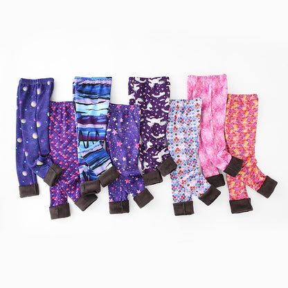 Girls Warm Fleece Lined leggings