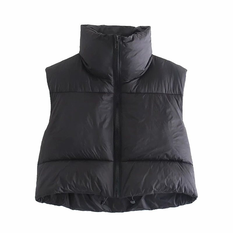 Zip Up Sleeveless Puffy Vest