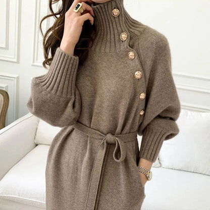 Luxury Turtle Long Knitted Dress