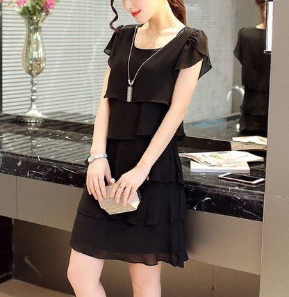 Women Wave Cut Sweet Dress