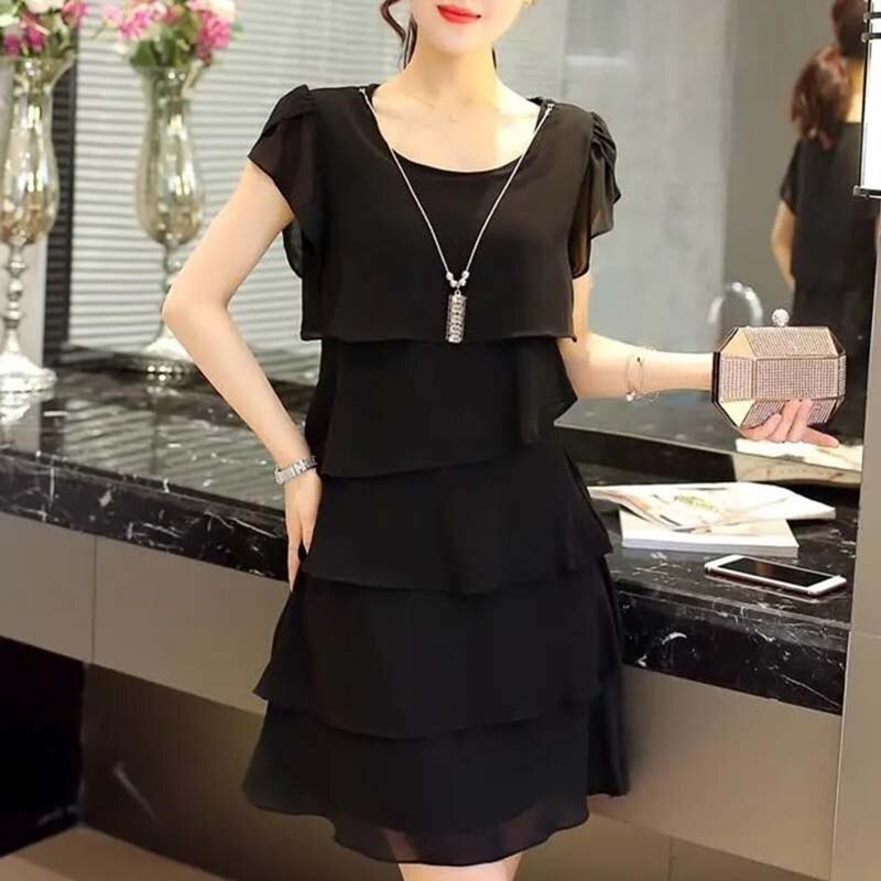 Women Wave Cut Sweet Dress