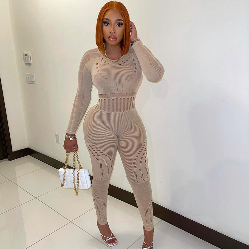 Fishnet See Through Jumpsuit