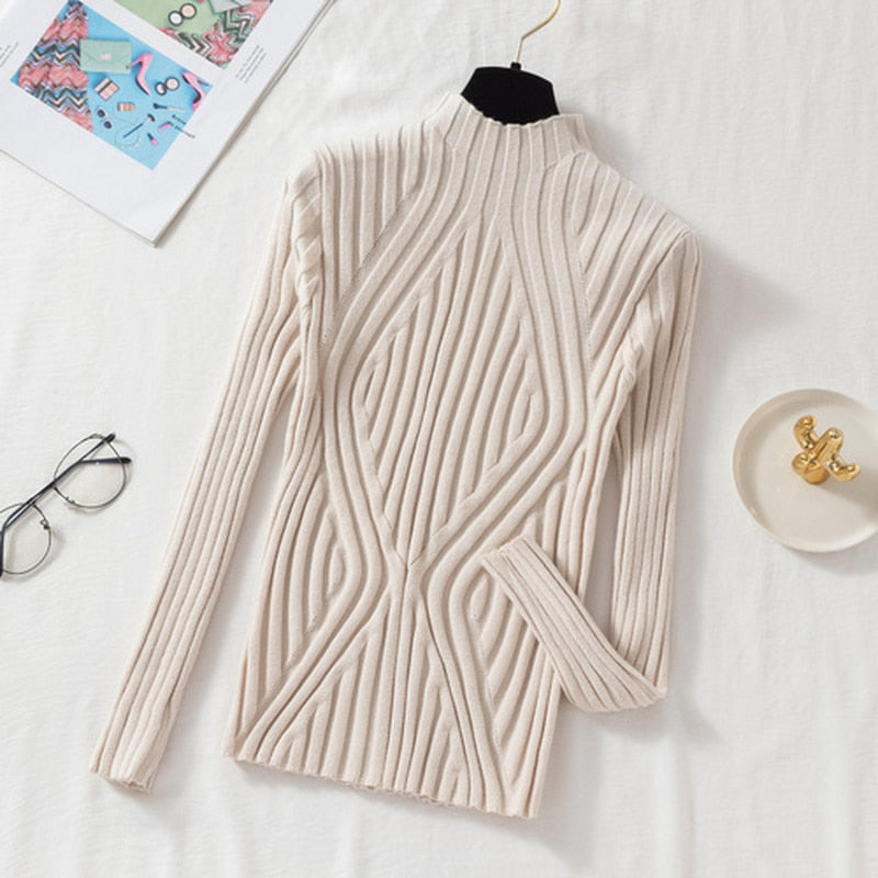 Knitted Pullover Long Sleeve Sweater