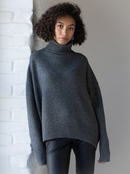 Knitted O-neck Loose Pullovers