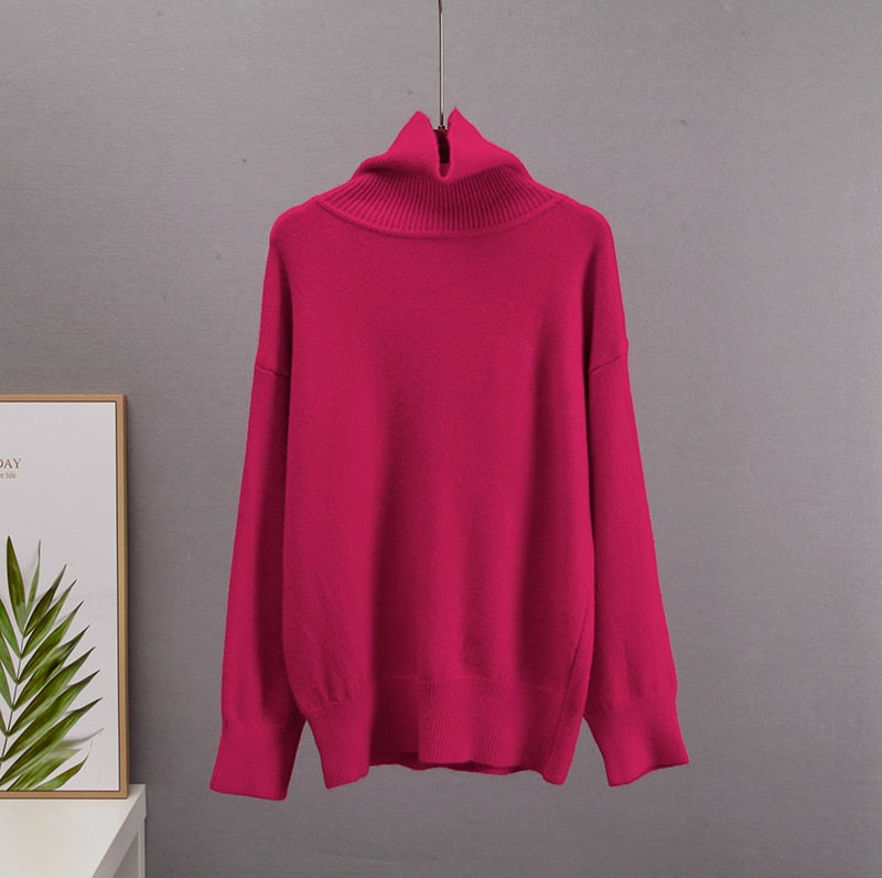 Chic Turtle Neck Autumn Winter Sweater