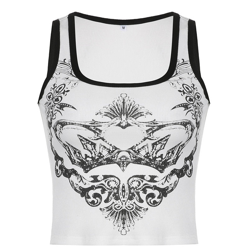 Gothic Aesthetic Vintage Corset Crop Top