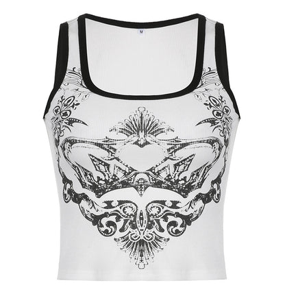 Gothic Aesthetic Vintage Corset Crop Top