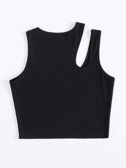 Sexy Women Summer Solid Sleeveless Crop Tops