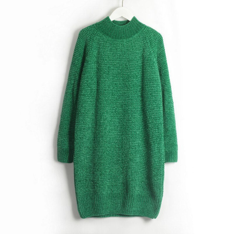 Elegant Knit Sweater Dress