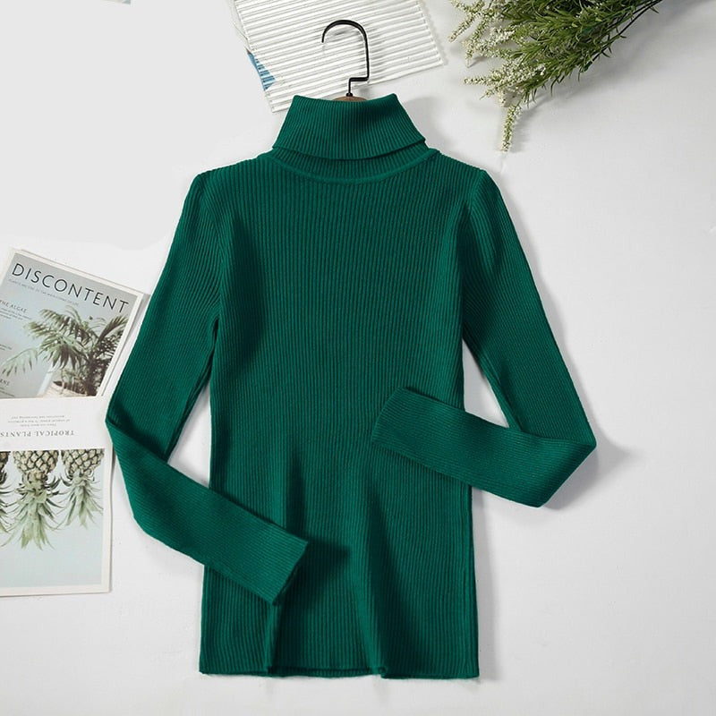 Basic Turtleneck Women Sweaters