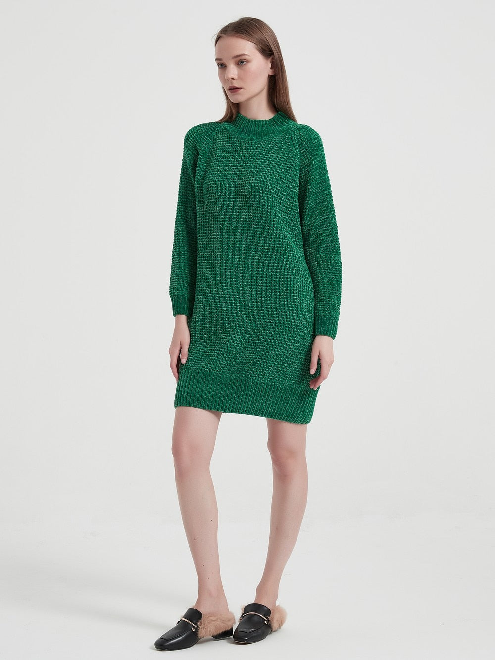 Elegant Knit Sweater Dress