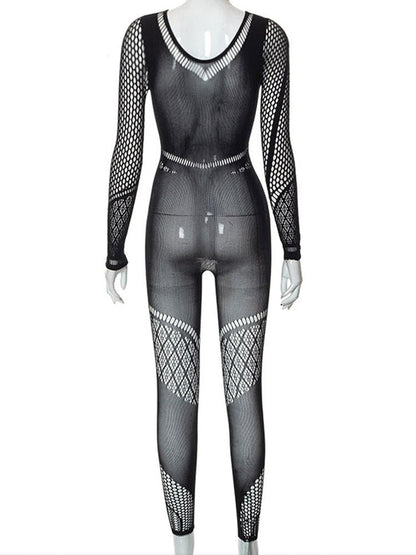 Black See Through Sexy Jumpsuit