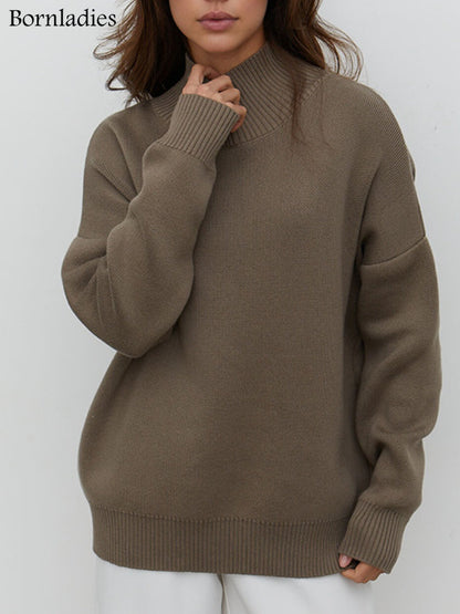 Oversized Women Turtleneck Sweater