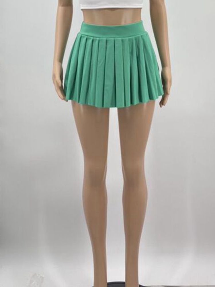 High Waist Mini Pleated Skirt