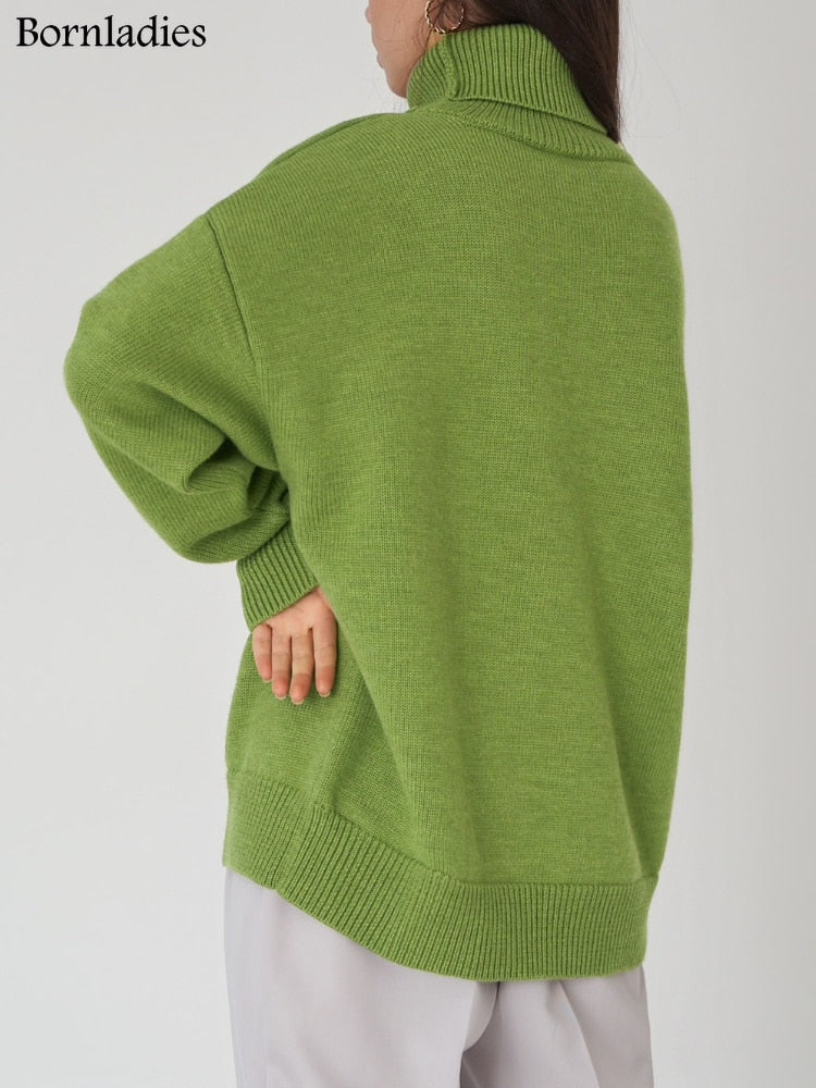 Oversized Women Turtleneck Sweater