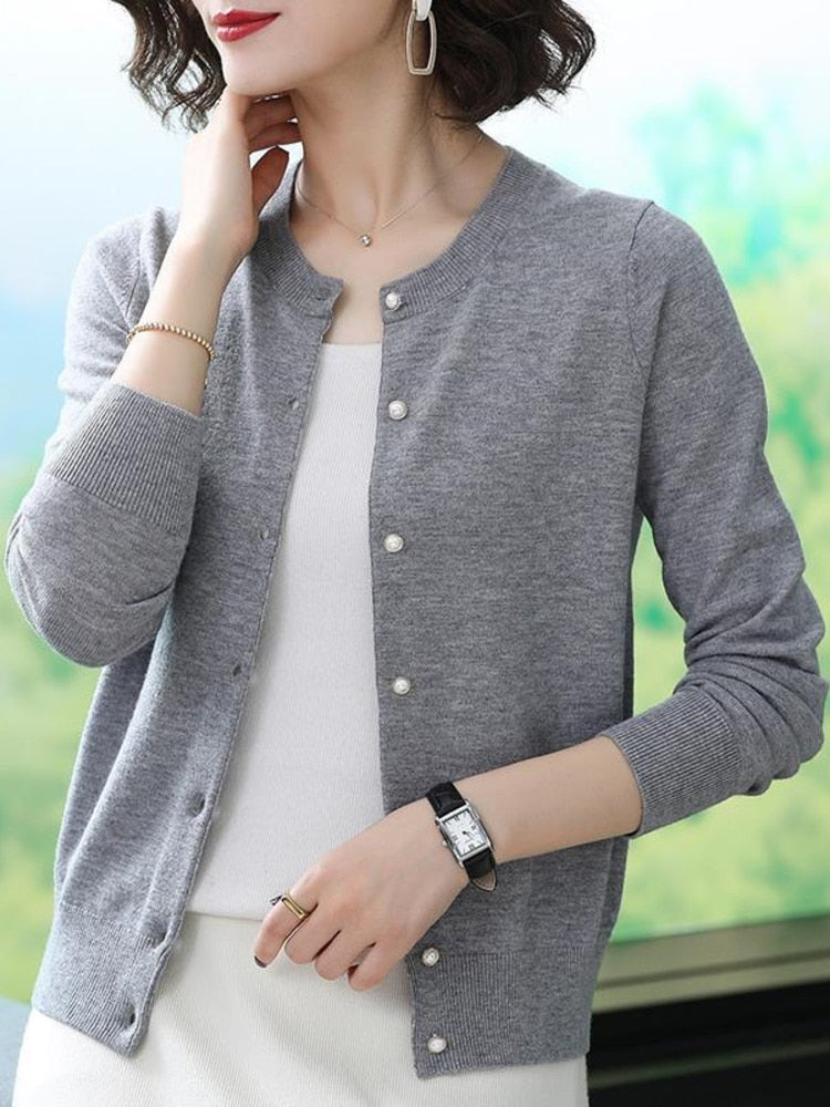 Women Long Sleeve Knit Sweater