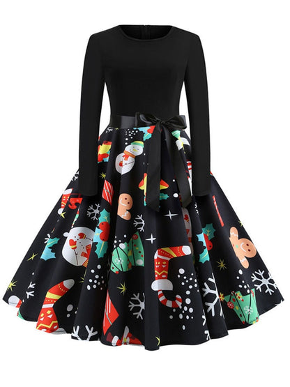 Christmas Robe Swing Pinup Elegant Party Dress