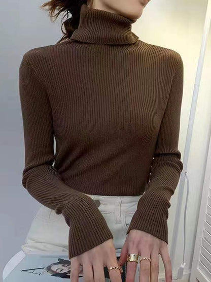 Women's Long Sleeve Pullover Turtleneck Sweater